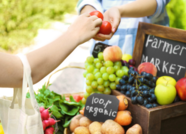 stock image of farmer's market