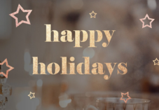 Happy Holiday graphic with stars