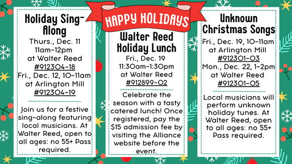 Holiday programs graphic