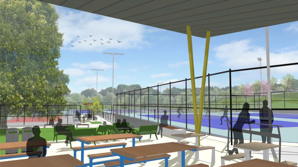 Bluemont Park Tennis Court Rendering