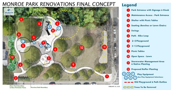 Plan overhead view of the park.  This is an example of the park which is in the online questionnaire.