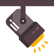 A spotlight shines down to the right.