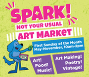 Spark! art market flyer.