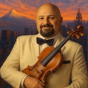 Jorge Saade with violin.