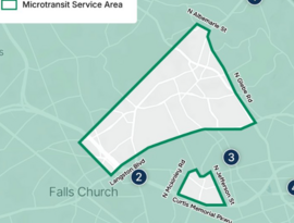MICRO pilot service area in Arlington County