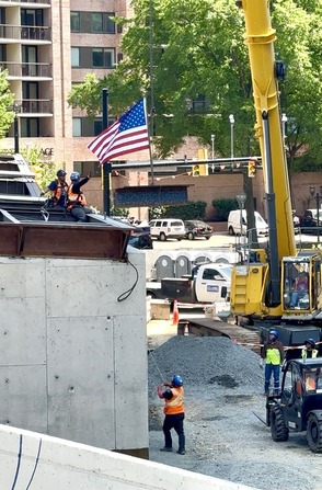 Crystal City East Entrance - Topping Out