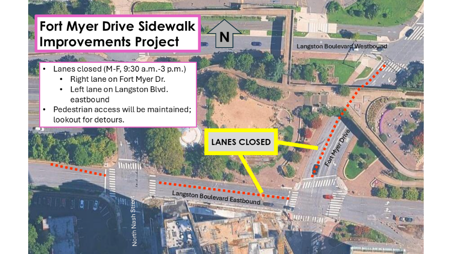Fort Myer Drive Lane Closures - May 2026