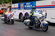 Motor officers assist with escorts to the Candlelight Vigil