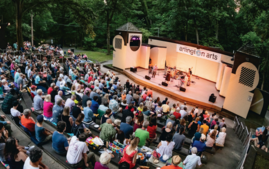 lubber run amphitheater with people in the stands