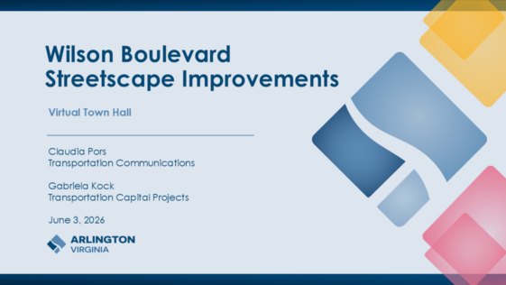 Wilson Boulevard Streetscape Improvements Town Hall - Title Card