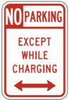 No Parking while EV Charging