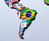 A map of South and Central America.