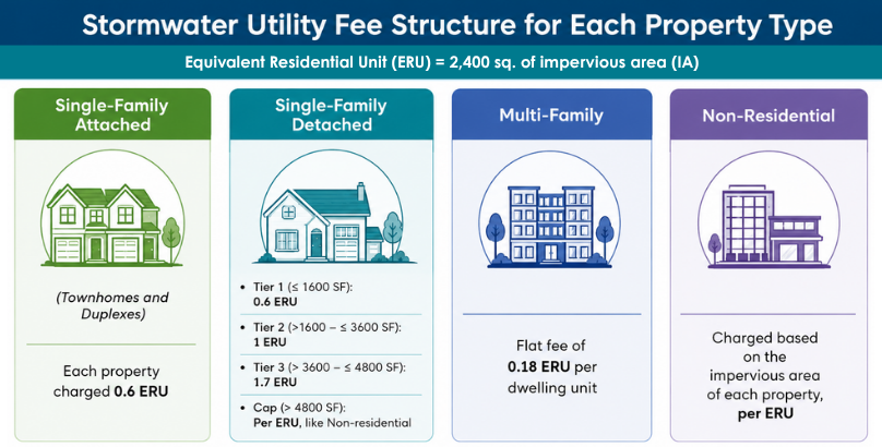 Stormwater Utility Fee Rate Structure for Each Property Type