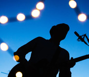 Musician playing instrument