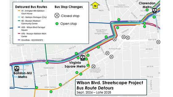 Wilson Boulevard Streetscape - Bus Detours