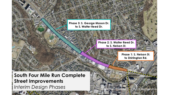 South Four Mile Run Drive Project Phases
