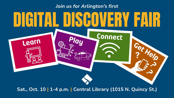 Digital Discovery Fair, Saturday, October 10, 1-4PM at Central Library.