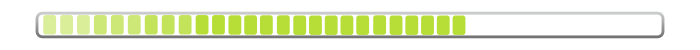 Green status bar three-quarters of the way full