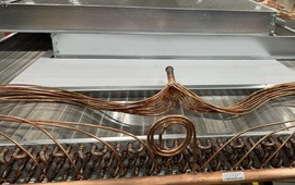 A product displayed inside Super Radiator Coils' Chesterfield manufacturing facility