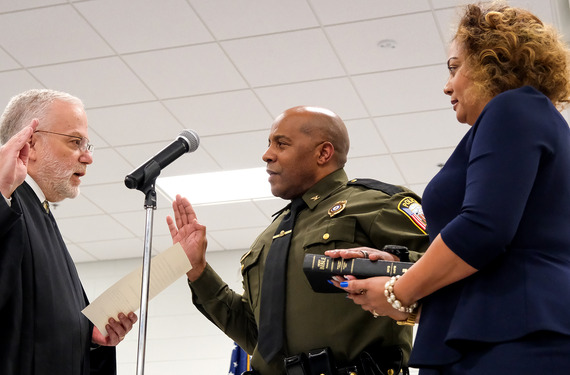 Col. Frank Carpenter is sworn in as Chesterfield's new police chief