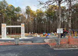 A Playground for Katie and Friends under construction Dec 2024