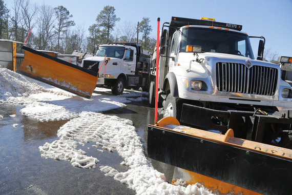 VDOT snow plows at work in Chesterfield