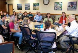 Summer interns have lunch with County Administrator Dr. Joe Casey