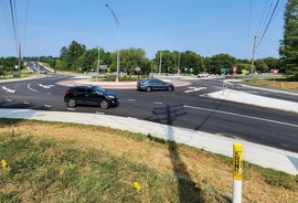 Roundabout on Woolridge Road