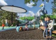 Blue Heron themed structure