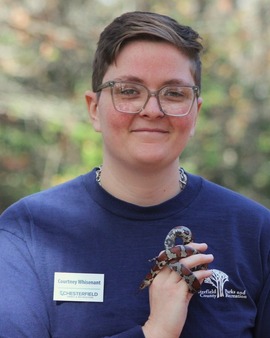 Courtney W. holding a snake