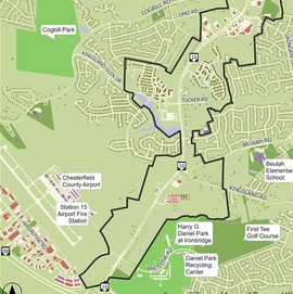 Map showing the boundaries of the proposed Northern Route 10 Corridor Plan