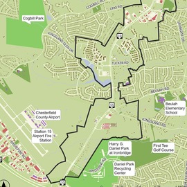 Map showing the boundaries of the proposed Northern Route 10 Corridor Plan