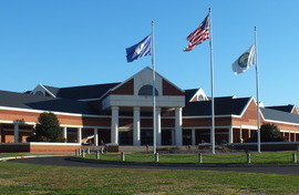 An exterior view of the Chesterfield County Courthouse building
