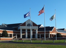 An exterior view of the Chesterfield County Courthouse building