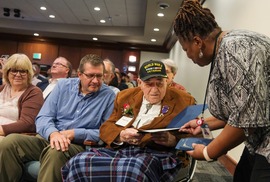 A Chesterfield resident is recognized during the county's 2024 Centenarian Celebration