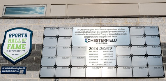 Chesterfield's Sports Hall of Fame Wall at River City Sportsplex