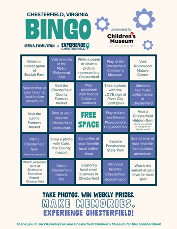 Chesterfield Bingo Board 2025