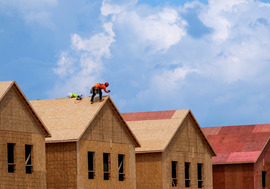 Homes under construction in a Chesterfield subdivision