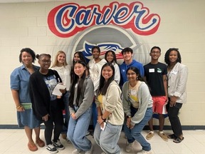 Picture of Youth Advisory Board presenters at Carver Middle School