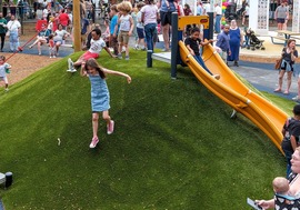 Children have fun at A Playground for Katie and Friends at Huguenot Park