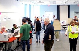 Chesterfield residents cast their general election ballots at LaPrade Library 