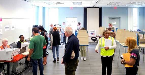 Chesterfield residents cast their general election ballots at LaPrade Library 