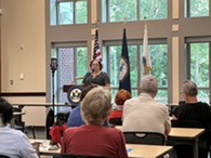 Picture of Congresswoman Jennifer McClellan at Senior Town Hall Meeting