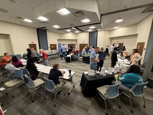 People [participating in Career and Resource Fair 