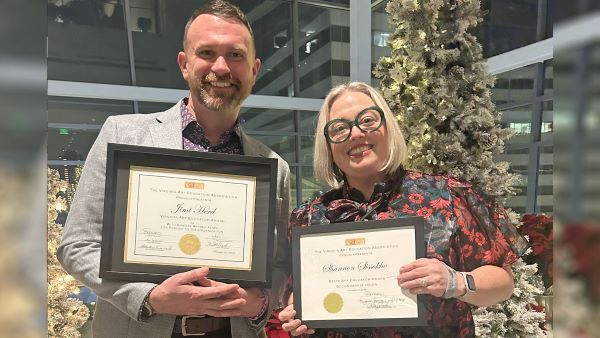 Chesterfield County Public Schools art teachers Jimi Herd and Shannon Sissokho 