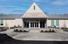 An exterior image of Chesterfield's LaPrade Library