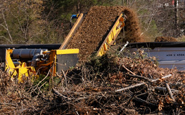 Trees being recycled at one of Chesterfield's convenience centers
