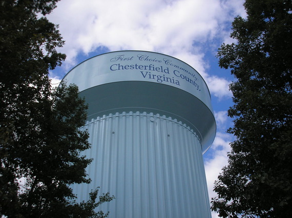 Chesterfield County Branded Water Tower