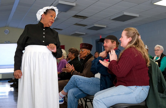 Storyteller Teresa Gee brings to life famed Union spy, Mary Elizabeth Bowser, during a Black History Month event 