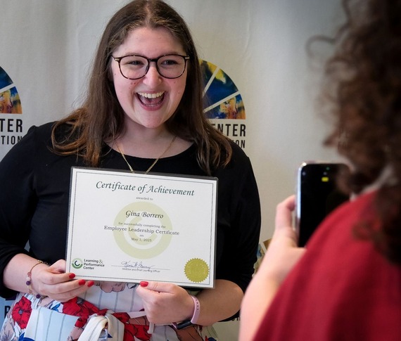 Chesterfield County Employee Receiving Leadership Certificate